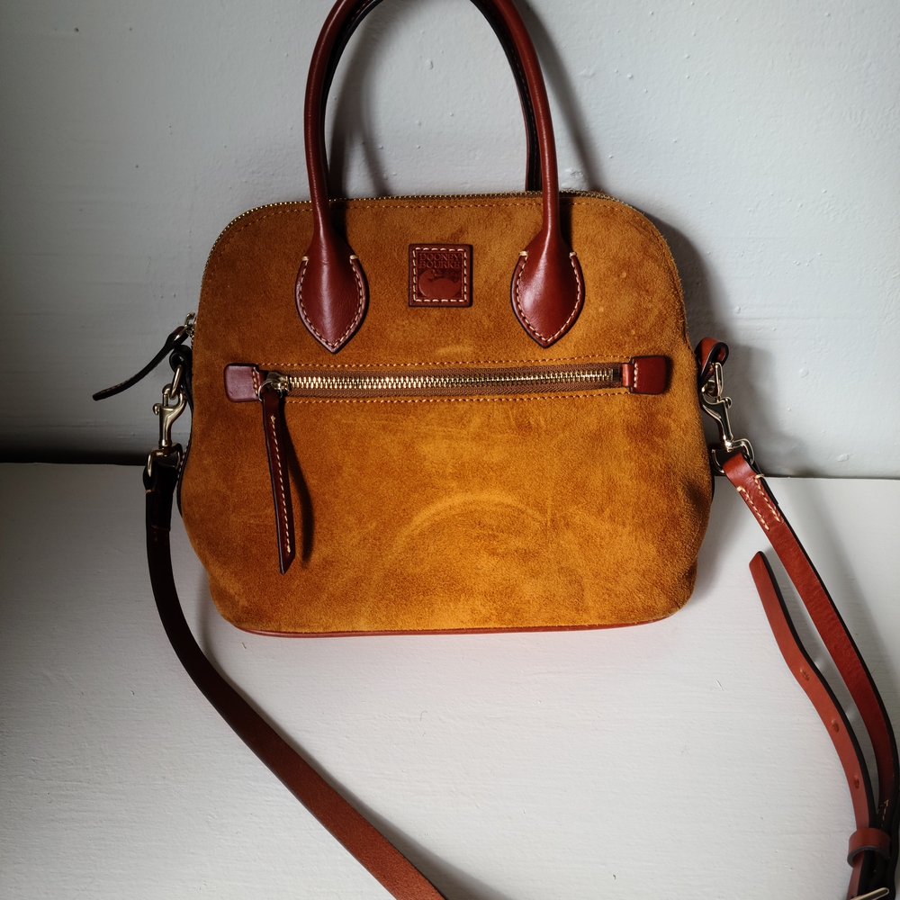 Dooney & Bourke Tan Suede Crossbody Bag